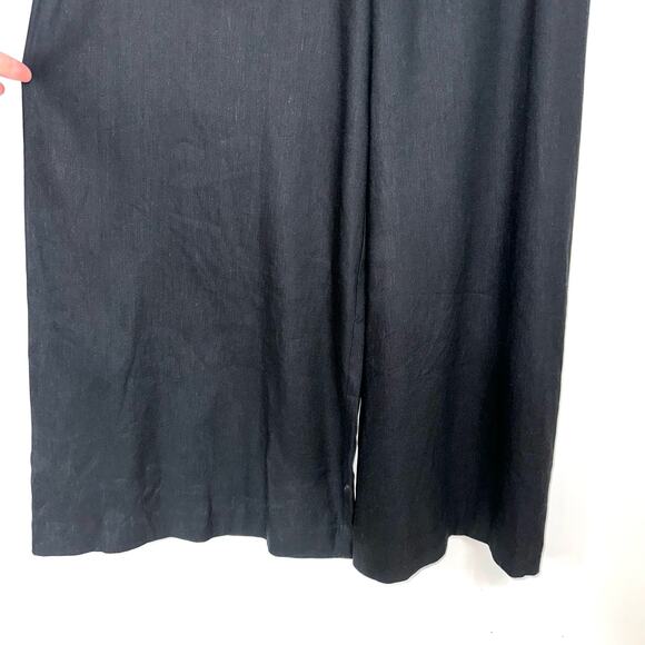 NWT Vince Camuto Black Wide Leg Linen Jumpsuit Size 4 - Picture 5 of 16